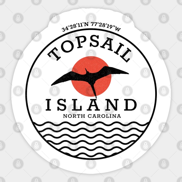 Topsail Island, NC Summertime Vacationing Abstract Sunrise Sticker by Contentarama